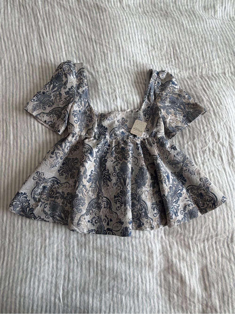 NWT Free People Blue Elegant Blouse - Picture 2 of 10